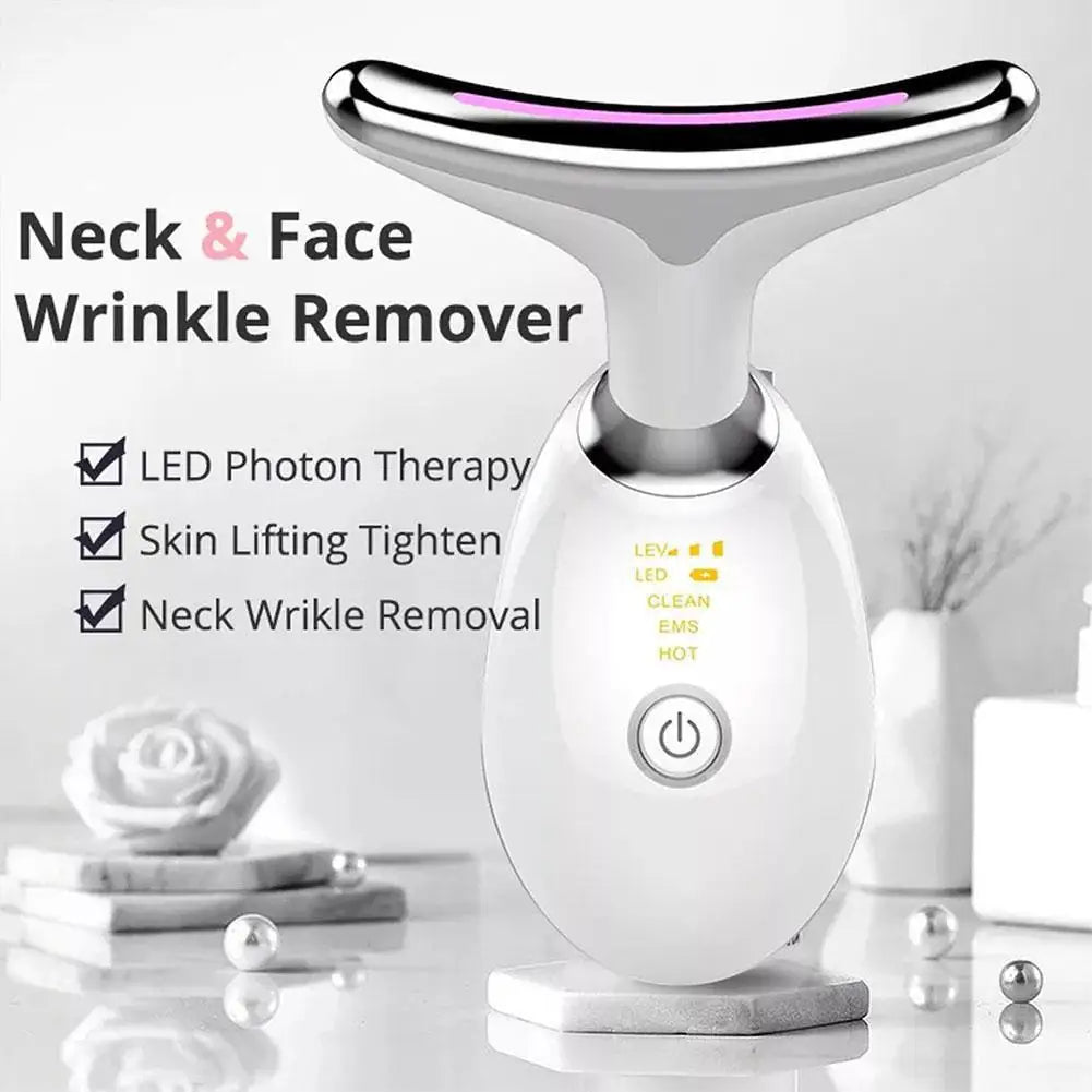 Neck Face Lifter EMS Neck Face Lifting Massager Skin Tighten Beauty Device LED Photon Therapy Anti Wrinkle Double Chin Remover