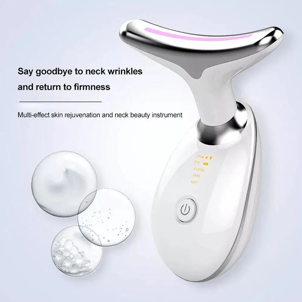 Neck Face Lifter EMS Neck Face Lifting Massager Skin Tighten Beauty Device LED Photon Therapy Anti Wrinkle Double Chin Remover